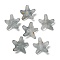 Opaque Acrylic Beads, Starfish, with Gold Powder, Gray, 18x19x9mm, Hole: 1.6mm, about 375pcs/500g