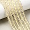Natural Lemon Quartz(Heated) Beads Strands, Round, 6~6.5mm, Hole: 0.9~1mm, about 63~67pcs/strand, 14.80~15.12''(37.6~38.4cm)