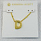 Brass Initial Pendant Necklaces for Women, Golden, Letter D, 15.75 inch(40cm)