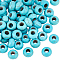 100Pcs Dyed Synthetic Turquoise European Beads, Large Hole Beads, Rondelle, 14x8mm, Hole: 5.5mm