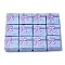 Cardboard Rings Boxes, with Sponge Inside, Square with Bowknot, Light Sky Blue, 4.2x4.2x2.6cm