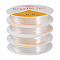 4 Rolls Round Crystal Elastic Stretch Thread, for Bracelets Gemstone Jewelry Making Beading Craft, Clear, 0.8mm, about 6.5 yards(6m)/roll