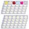 6-Hole Felt Bead Design Boards, for Beads Storage, Rectangle, Dark Gray, 3.75x22x0.6cm, Inner Diameter: 2.9cm