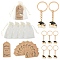 30Pcs Alloy Enamel Keychain, with Iron Rings and Paper Price Tags and Organza Gift Bags, Mixed Color, 75mm