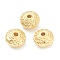 Alloy Beads, Cadmium Free & Lead Free, Disc, Real 18K Gold Plated, 7x4.5mm, Hole: 1.4mm