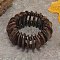 Bohemia & Ethnic Style Wood Stretch Bracelets for Women, Coconut Brown, Inner Diameter: 2-1/8~2-1/2 inch(5.3~6.2cm)