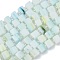 Handmade Lampwork Beads, Cube, with Glass Spacer Beads, Light Cyan, 5.5~6x5.5~6x5.5~6mm, Hole: 0.8mm, about 65pcs/strand, 15.94''(40.5cm)