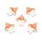 Autumn Theme Alloy Enamel Pendants, Mushroom Elf, Orange, 24x18.5x1.5mm, Hole: 1.6mm