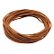 5M DIY Frosted Cowhide Leather Cord, Clothes Accessories, Round, Sienna, 1.5mm, about 5.47 Yards(5m)/Set