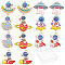 28Pcs 7 Styles Alloy Enamel Pendants, Cadmium Free & Lead Free, Mixed Shapes, Light Gold, Mixed Color, 4pcs/style