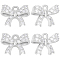 12Pcs Rack Plating Brass Micro Pave Cubic Zirconia Charms, Long-Lasting Plated, Bowknot, Platinum, 10x13x5mm, Hole: 1.2mm