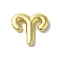 Brass Beads, Lead Free & Cadmium Free, Long-Lasting Plated, Constellation, Aries, 20x23x4mm, Hole: 4x2mm