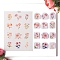Flower Pattern Polymer Clay Earrings Water Transfer Paper, Clay Pendant Decoration, Water Soluble Stickers, Colorful, 138x95mm