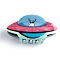 Spacecraft Shape PVC Claw Hair Clips, Hair Accessories for Women & Girls, Pale Turquoise, 50x95x39mm