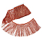 Polyester Lace Trims, with Cardboard Display Card, Salmon, 7-7/8 inch(200mm)