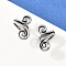 Flower 316 Stainless Steel Non- Piercing Cartilage Earrings, Clip on Nose Rings, Antique Silver, 14x11.5x7mm