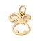 304 Stainless Steel Pendants, Twelve Chinese Zodiac Charms, with Jump Ring, Rabbit, 11x10.5x0.9mm, Hole: 3.1mm
