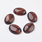 Natural Dyed & Heated Red Tiger Eye Flat Back Cabochons, Oval, 35x25x8mm