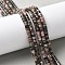 Natural Rhodonite Beads Strands, Disc, 4x2~2.5mm, Hole: 1mm, about 155~159pcs/strand, 15.24''~15.51''(38.7~39.4cm)