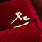Brass Micro Pave Cubic Zirconia Cuff Rings, Letter P, 12x8mm