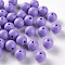 Opaque Acrylic Beads, Round, Lilac, 12x11mm, Hole: 1.8mm, about 566pcs/500g