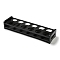 Bamboo Shot Glass Holder, Serving Tray for Whiskey, Tequila, Liqueurs, Party & Collection, Rectangle, Black, 330x95x50mm, Hole: 37mm