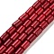 Synthetic Turquoise Beads Strands, Dyed, Column, Red, 6x4mm, Hole: 1mm, about 64pcs/strand, 15.5 inch