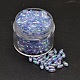Perles acryliques transparentes écologiques plaquées de riz plaqué couleur ab PACR-I002-M-3