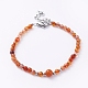 Natur gemischte Edelstein Perlen Armbänder BJEW-JB05055-2