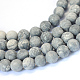 Frosted Natural Polychrome Jasper/Picasso Stone/Picasso Jasper Beads Strands G-E334-10mm-24-1
