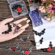 SUNNYCLUE 1 Box 12Pcs Bat Charms Gothic Style Halloween Bat Wing Charm Black White Red Heart Charms Devil Wings Links Double Loop Linking Connector Charm for Jewelry Making Charms DIY Craft Supplies FIND-SC0006-48-3
