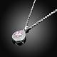 925 Sterling Silver Cubic Zirconia Pendant Necklaces NJEW-BB18863-A-4