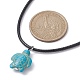 Synthetic Turquoise Pendant Necklaces NJEW-JN04531-01-4
