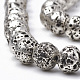 Electroplated Natural Lava Rock Beads Strands X-G-T098-01C-10-3