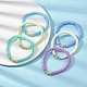 6 Stück 6-farbige Polymer-Ton-Scheibe und Strass-Perlen-Stretch-Armbänder-Set BJEW-JB09673-5
