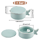Fish Shape Porcelain Multifunctional Ink Dish with Brush Holder AJEW-WH0326-32-4