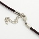 Leather Cord Necklace Making MAK-F002-09-3