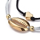 Set di braccialetti di perline intrecciati con filo di nylon regolabile X-BJEW-JB05039-01-2