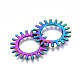 Rack Plating Rainbow Color Alloy Linking Rings PALLOY-S180-304-3