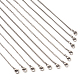 20 Uds 4 estilos de collares de cadena de acero de titanio y cable y caja para hombres y mujeres NJEW-TA0001-12-1