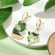 Серьги-кольца из сплава с эмалью EJEW-JE05796-2