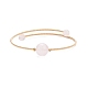 Bracelet en perles rondes en quartz rose naturel BJEW-JB07840-01-1
