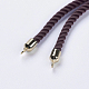 Nylon Twisted Cord Bracelet Making MAK-F018-G-RS-5