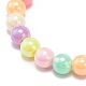 7 pièces 7 couleurs bonbon couleur acrylique rond perlé bracelets extensibles ensemble BJEW-JB08928-6