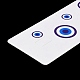 Rechteckige Schlüsselanhänger-Displaykarten aus Papier mit bösem Blick AJEW-A052-01-4