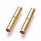 304ステンレススチール製バヨネットクラスプ  イオンプレーティング（ip）  コラム  ゴールドカラー  18x4mm  穴：3mm STAS-L134-02G-1