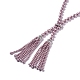 (продажа фабрики ювелирных изделий) гальванические ожерелья с кисточками из бисера NJEW-G329-03C-2