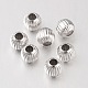 Round 925 Sterling Silver Corrugated Spacer Beads STER-I005-14P-1