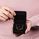 BENECREAT Black Velvet Couple Ring Box Square Engagement Wedding Box Earring Pendant Case for Wedding Birthday and Anniversary VBOX-WH0003-08-3
