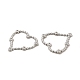 304 Stainless Steel Linking Ring Rhinestone Settings STAS-A070-27P-2